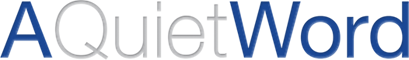 A quiet word logo